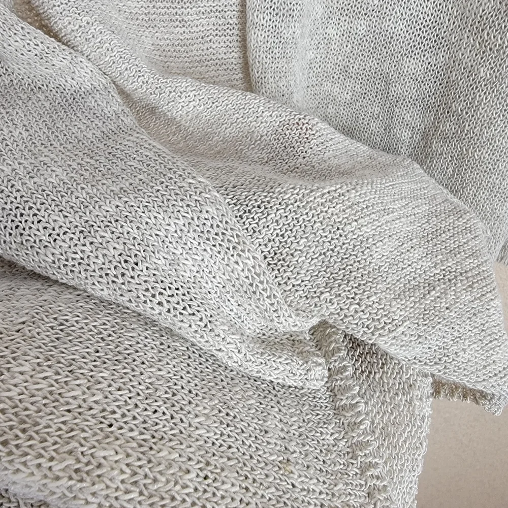 🔥SALE🔥 Eileen Fisher Sweater Cardigan Open Front Linen Langenlook Women Size M - Picture 9 of 9